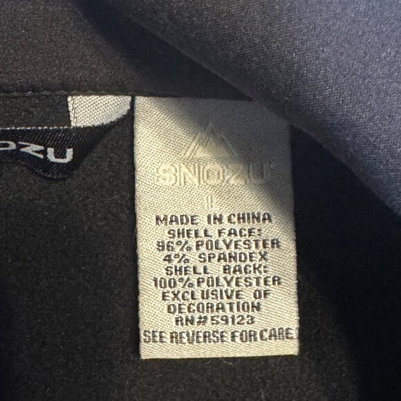 Snozu women's black and gray fleece-lined soft shell jacket Sz L - Picture 4 of 7